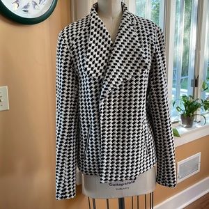 Women’s Dress Coat Black & White Sz XL Premise.